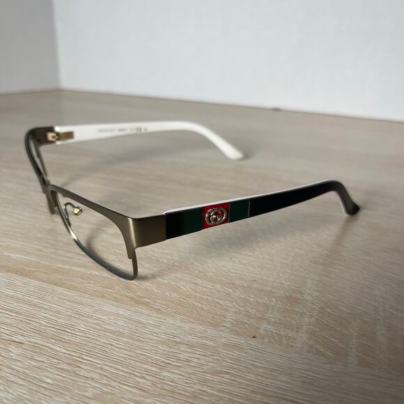 Gucci GG4214 5L3 Eyeglasses Silver Black Frames Only READ 54-16-135 - Picture 3 of 11
